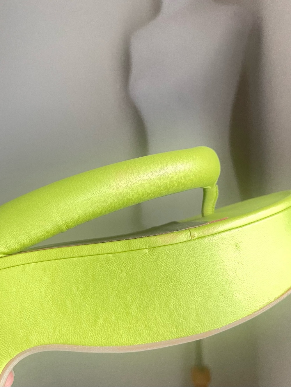NWT Staud Rio Women’s Platform Flip Flop Sandals in Lime Green - Picture 7 of 7